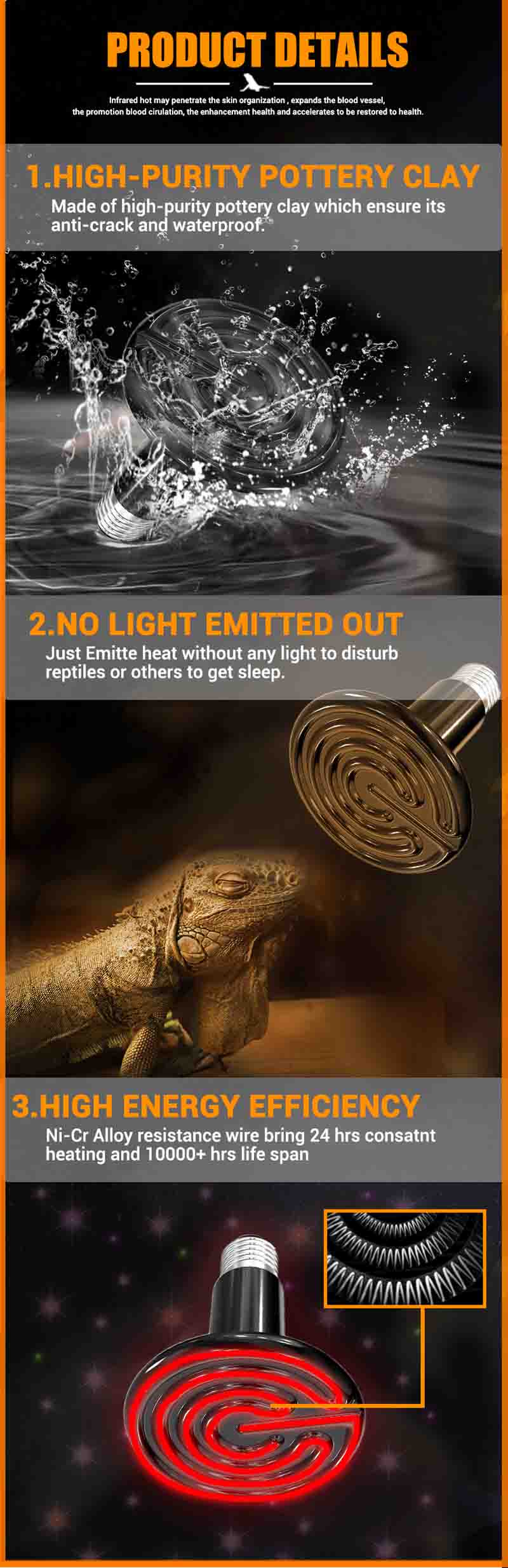 Pet Far Infrared Emitter Heat Lamp Bulbs china Pet Far Infrared Emitter Heat Lamp Bulbs china